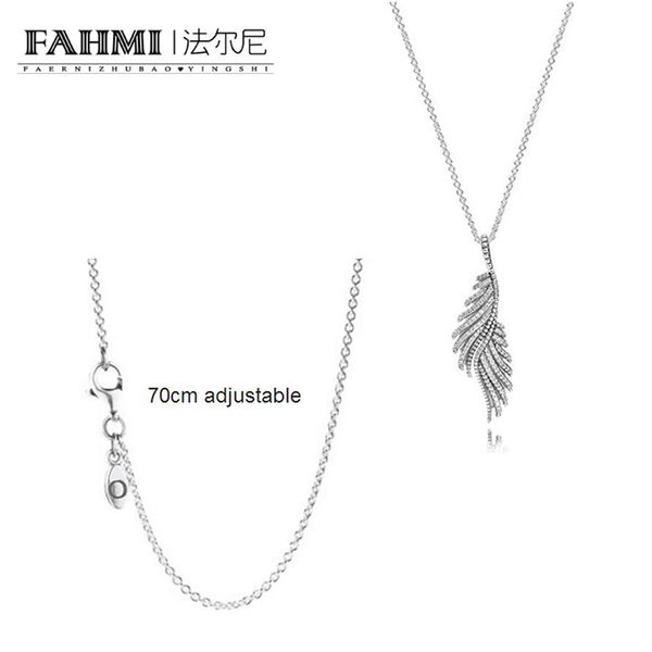 

fahmi 100% 925 sterling silver charm silver chain necklace necklace shimmering phoenix feather silver necklace pendant ladies jewe303u