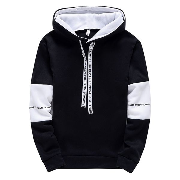 

mens hoodies sweatshirts mens hoodies long sleeve casual printing with letter sweatshirt spring hip hop pullover sports male hooded sweatshi, Black