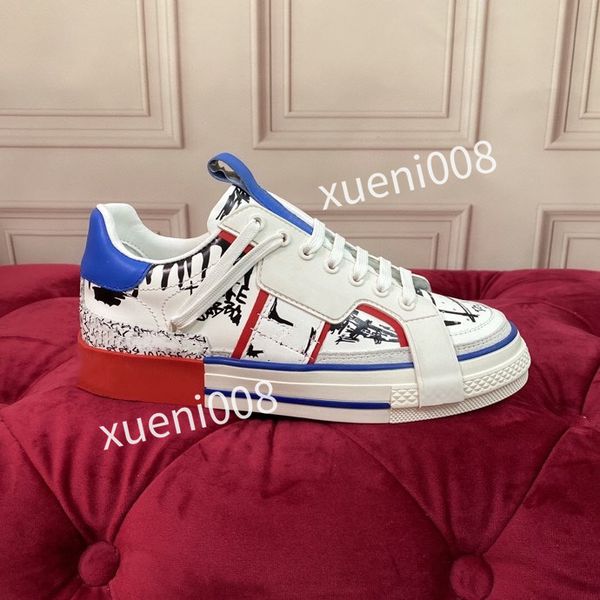 

trainer casual shoes flat mens designers sneaker 34-45 fashion platform womens vintage flowers white black leather hc210405, Red;white