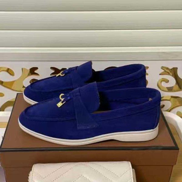 

dress shoes embellished couples shoes flats flat dress shoe summer charms walk suede loafers leather casual slip on luxury designer loro pia, Black