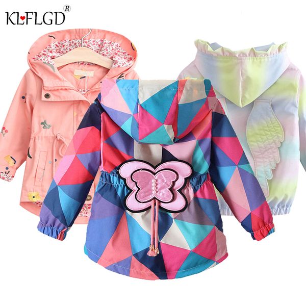 

jackets girls baby girl windbreaker jacket kids flower embroidery long sleeve hooded windbreaker jacket autumn spring child jacket 220908, Blue;gray