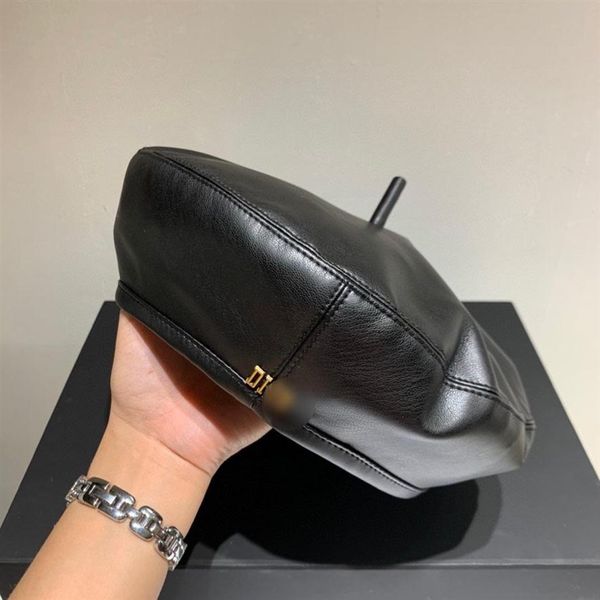 

2021 women designer beanie hats leather black autumn winter womens beanies beret beauty fashion prom evening luxury hat336a, Blue;gray