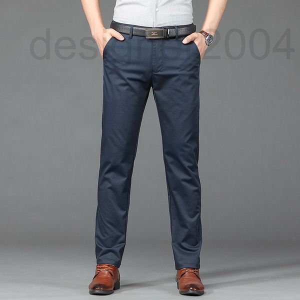 

men's pants designer in 2022 the trend of thin is versatile casual straight tube loose korean business trousers 39pk, Black