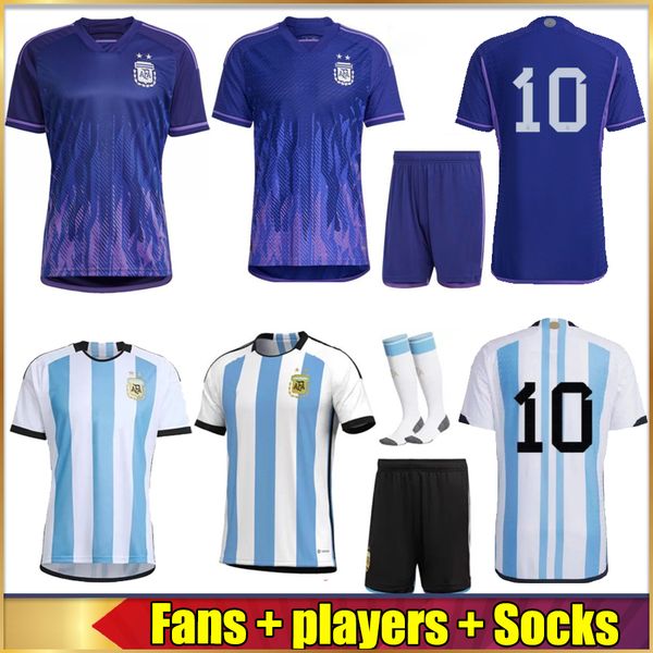 

fans player 2022 2023 argentina soccer jerseys 22 23 child men women football shirt messis mac allister dybala di maria martinez de paul mar, Black;yellow