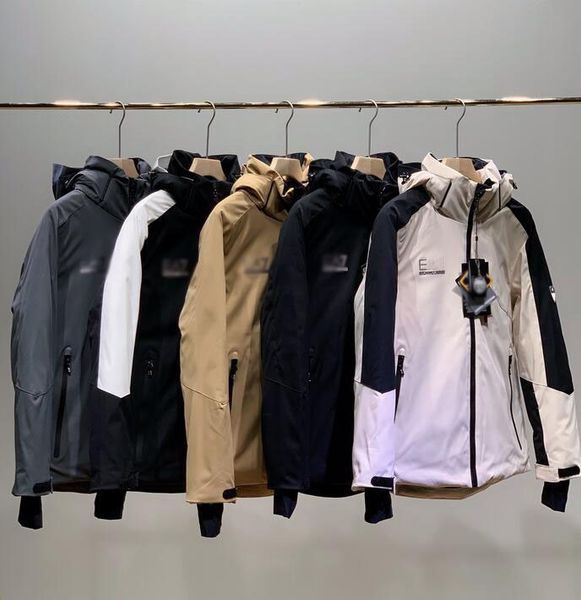 

winter men's down jacket business casual thickened hooded designer brand white duck down parka windproof waterproof down jacket, Black