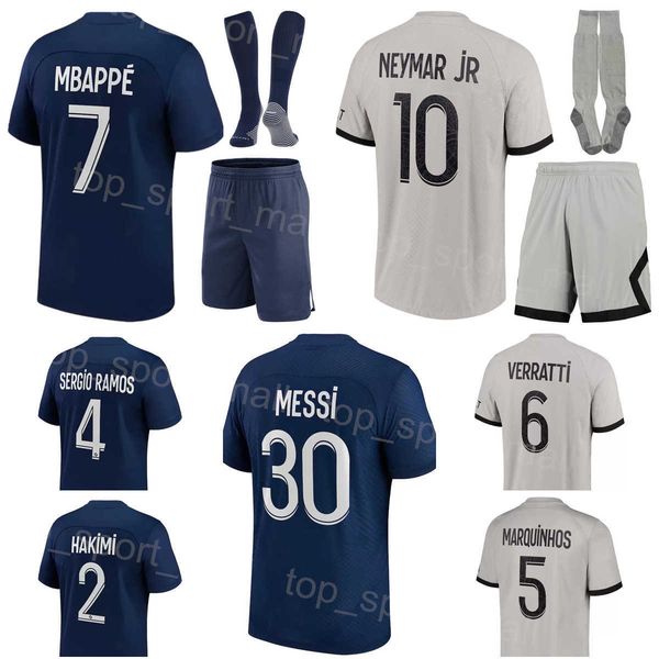 

men kids club fc 7 mbappe soccer jersey 2022 2023 set 30 m e s s i 19 sarabia 23 draxler 2 hakimi 5 marquinhos 10 neymar jr 25 mendes footba, Black