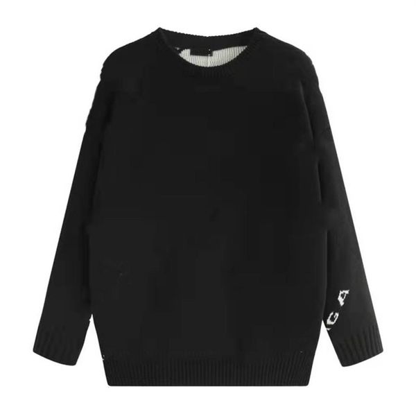 

2022 womens sweaters casual knit dress contrast color long sleeve autumn fashion wear letter pattern lady classic ladies coll219p, White;black