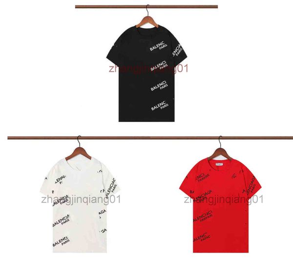 

designer balanciagas t shirts vintage oversized luxe fashion summer letter bb printed balenciga tshirt mens and womens couple cotton large, White;black