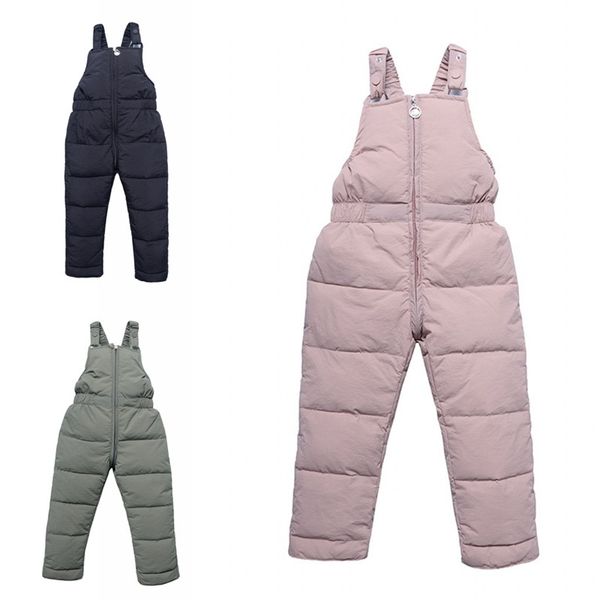 

winter children warm overalls autumn girls boys thick pants baby girl jumpsuit for 1-5 years kids ski down overalls 20220908 e3, Blue