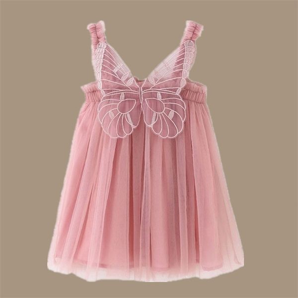 

girl's dresses birthday strap dress for baby girl clothes summer 3d angel wings fairy princess mesh tutu dresses kid party costume 2209, Red;yellow