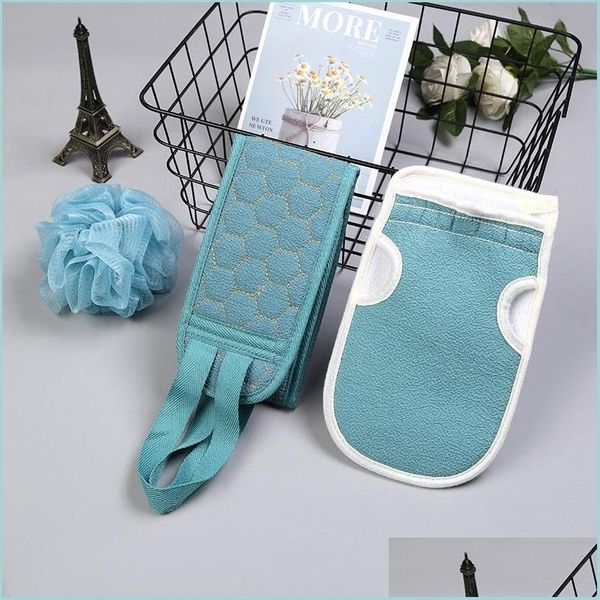 

bath tools accessories 3pcs/set body cleaning washcloth soft brush home el bathroom shower ball back scrubber set exfoliating skin t dhlyt
