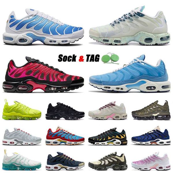 

max plus tn running shoes mens womens atlanta triple black white yolk gold metalli university blue midnight navy mint greens designer sneake