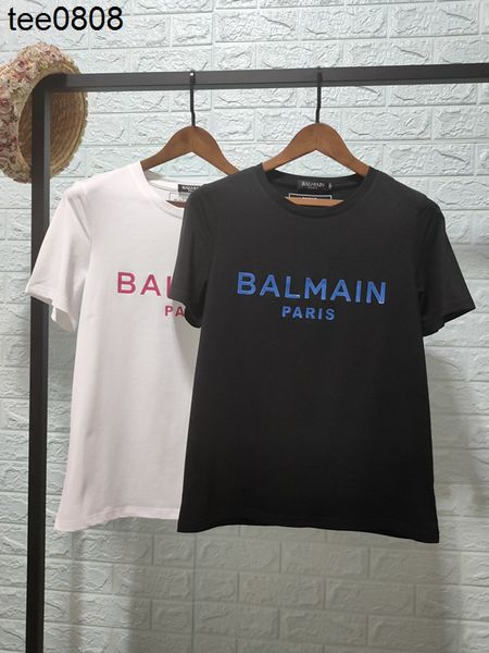 

spring summer new barman tee stereo letter printing loose short sleeve balman cotton t-shirt for lovers, White