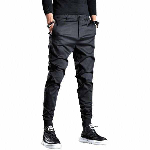 

men's pants men's pants casual cotton korean streetwear black stretch slim trousers 2021 spring and autumn -selling fashion clothi