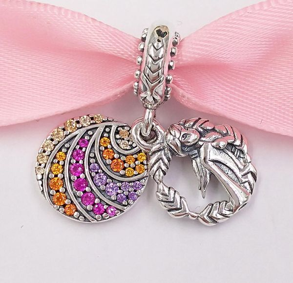 

authentic 925 sterling silver beads dsn frozen anna dangle charm charms fits european pandora style jewelry bracelets necklace 7, Black