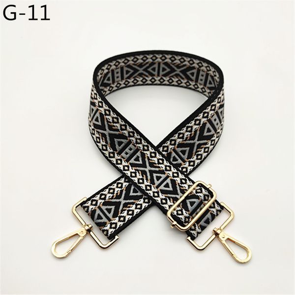 

new women's bag shoulder strap color letters nylon cotton bag belt lengthening and wide 5cm leather bags replacement, Black