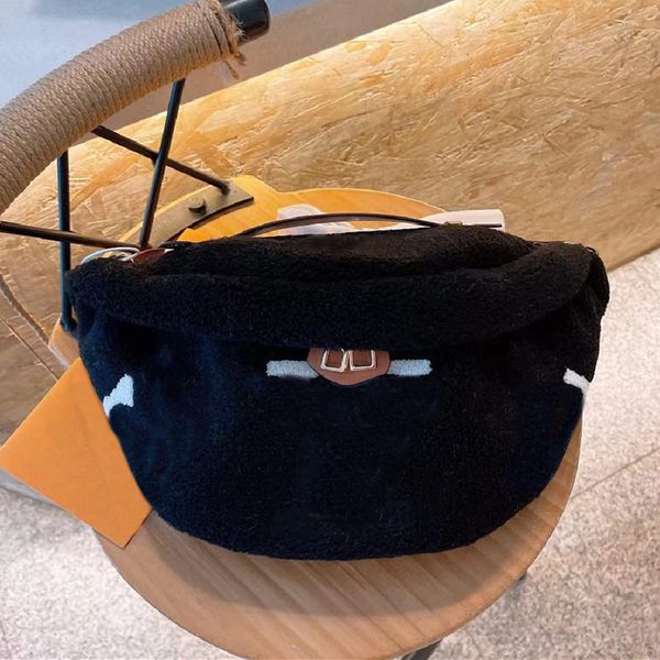 

winter furry bumbag waist bags mens fanny pack designer belt bag sheep fur fashion warm crossbody shoulder bum bag soft 5a quality
