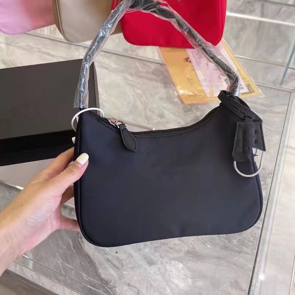 

hobo underarm shoulder bags fashion parachute fabric nylon handbags tote luxury designer moon shaped middle evening bag women's