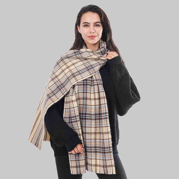 

designer scarf acne sweden studios autumn and winter new fashion warm imitation cashmere women's japanese korean ac plaid scarf, Blue;gray