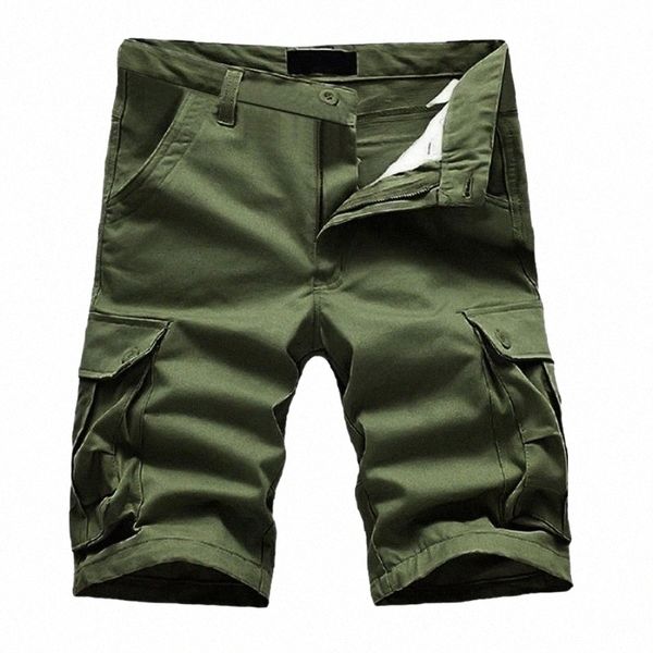 

men's shorts men's summer style pure cotton multi-pocket overalls shorts fashion pant men casual r9mz#, White;black