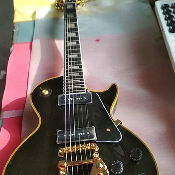 

jacey guitar store p90 black custom jazz eectric guitar with