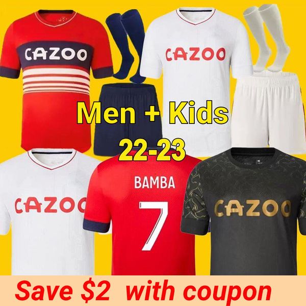 

22 23 losc lille soccer jersey cabella david fonte bamba yazici football shirts 22 23 jikone t.weah .araujo m.bayo ismaily maillots de foot, Black;yellow
