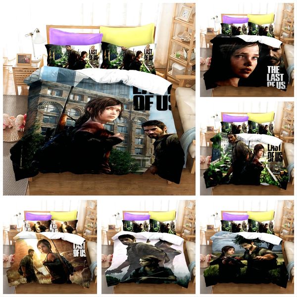 

3d duvet cover sets cartoon the last of us themed print series bedding set european and american style super soft polyester quilt cover with