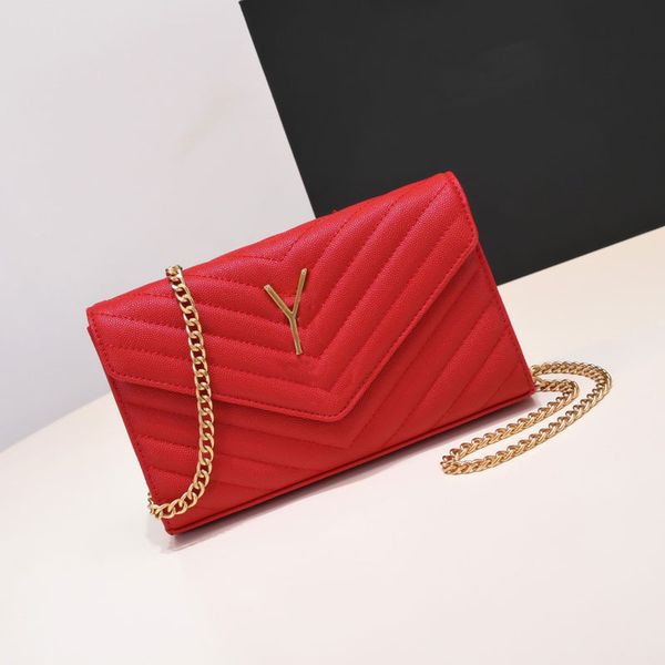

golden chain crossbody bags women shoulder messenger bag genuine leather lamb skin flap fashion letters magnetic buckle interior zipper pock
