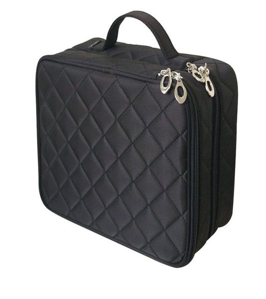 

beautician necessary double layer cosmetic bag box women beauty vanity make
