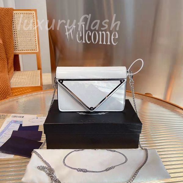 

2022 latest women designers cross body big triangle chain bag luxurys fashion shoulder bags leather all-match small square purse