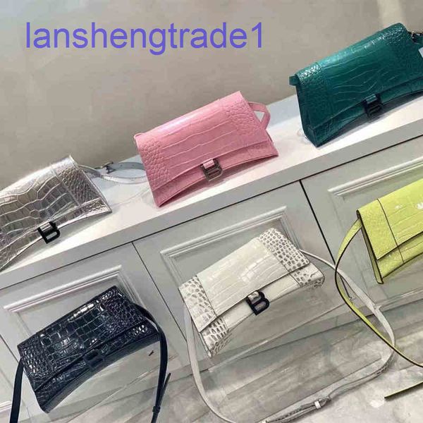 

family bag fashion b pink alligator hourglass bag in spring and summer