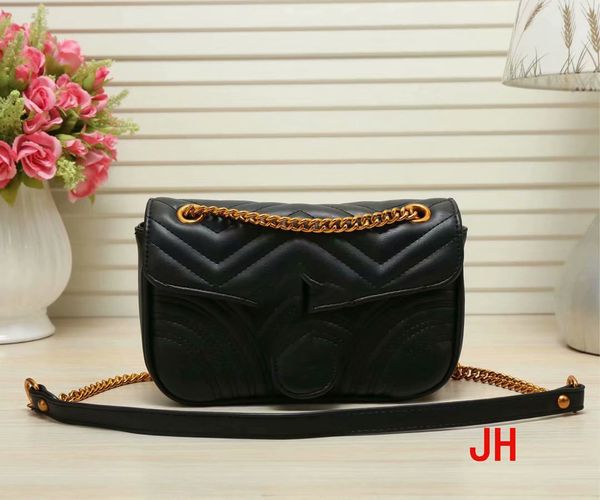 

women's designers handbag famous shoulder bag crossbody tote purse handbag luxury brand message bags classic pu leather #2079 gold chai
