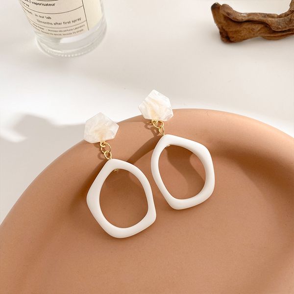 

designer earrings jewelry dangle s925 silver needle white simple earrings small fresh wind sweet earring