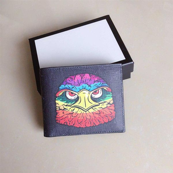 

tiger wolf fashion classic design wallet for men casual holder real leather pvc ultra slim wallet with box279r, Red;black