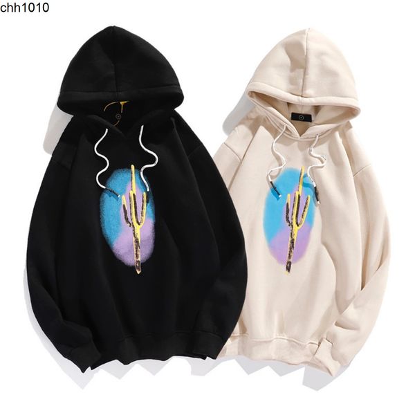 

chaopai palm hoodies angel cactus plush hoodie couple bf loose hoodie, Black