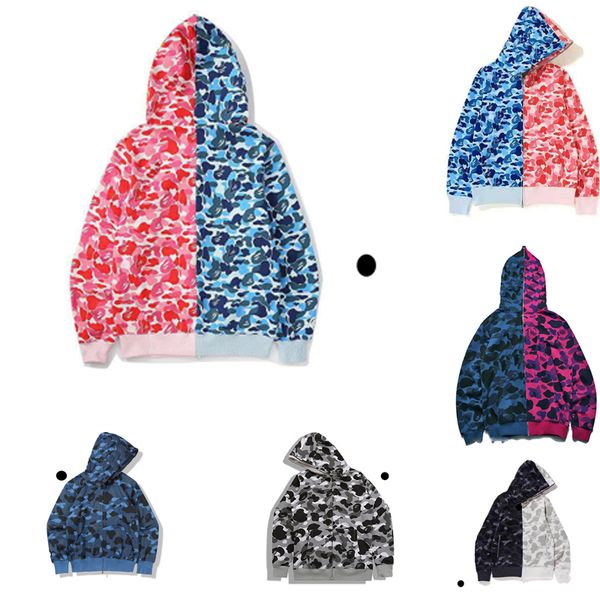 

mens designer hoodies shark pullover fashion sweatshirts sportwear hoodie hip hop camouflages print sweatshirt winter long sleeve clothing f, Black