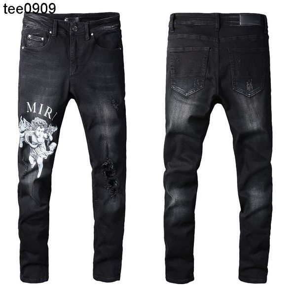 

jeans pattern denim casual pants micro elastic cotton youth black tight jeans, Blue
