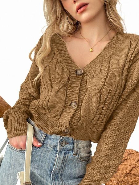 

women's sweaters cable knit drop shoulder cardigan u1ke#, White;black