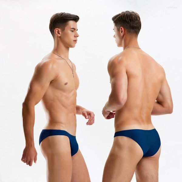 

men's shorts 2022 dark blue men beach swimwear bikinis tight low waist half pack hip swimsuits gay thong swim trunks briefs, White;black