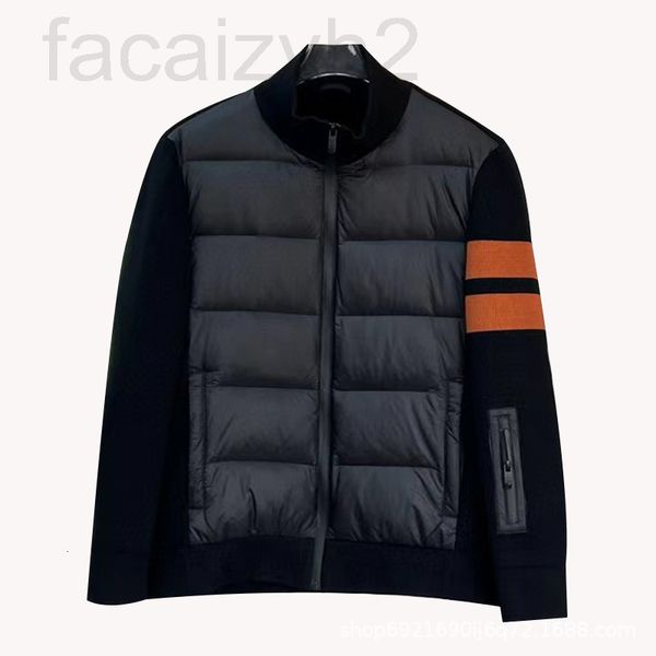 

men's down & parkas designer jiejia 22s autumn and winter new men's down jacket with stitching 90% white goose 10% feather filling, Black