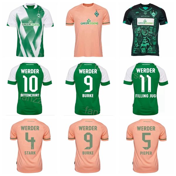 

sv werder bremen buchanan soccer jersey 2022 2023 club schmidt friedl pavlenka veljkovic ducksch weiser stage fullkrug burke bittencourt foo, Black;yellow
