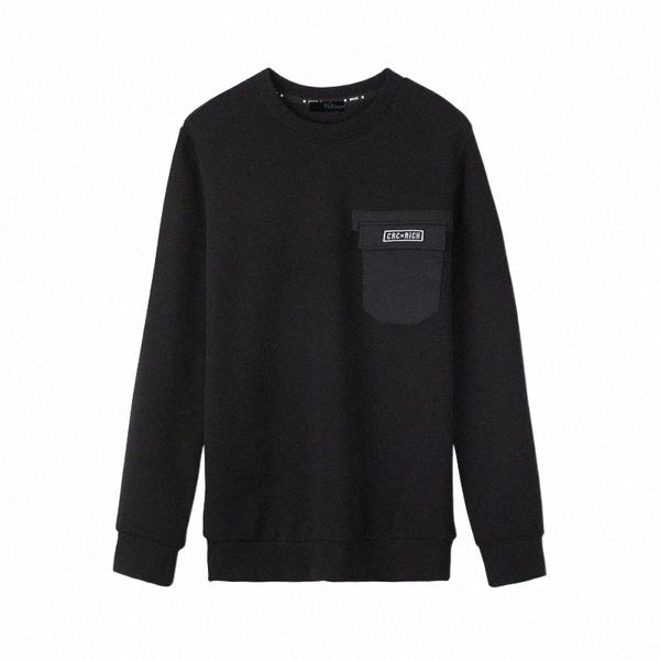 

men's hoodies & sweatshirts men's hoodies & sweatshirts votsein casual fake pocket crewneck indoors outdoors long sleeve pullovers, Black