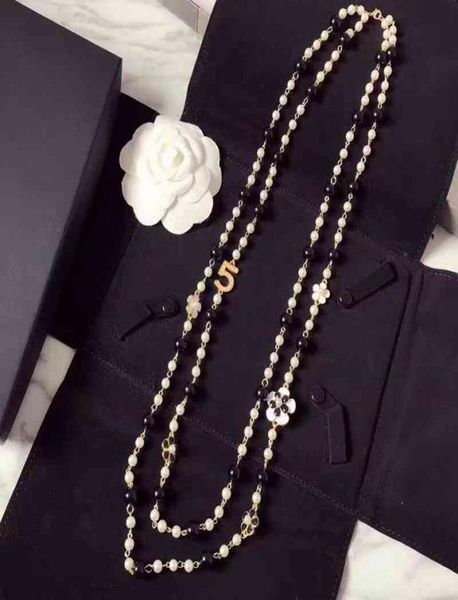 

women long pendants layered pearl necklace collares de moda 2020 letter no, Silver