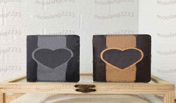 

fashion designer wallet men and women canvas leather wallets credit card holder love pattern long purse coin pouch wi, Red;black