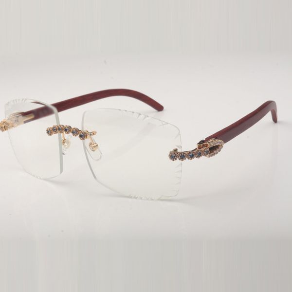 

blue bouquet diamonds sunglasses frame 3524022 with wood legs and 58mm clear cut lenses thickness 3.0mm, Silver