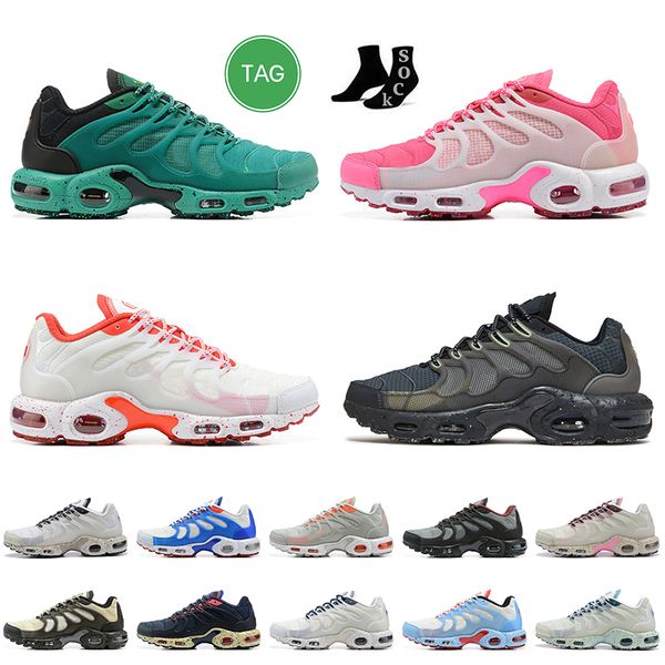 

fashion women mens running shoes tn terrascape plus dark green pink white red black barely volt tnplus terrascape tns trainers designer snea