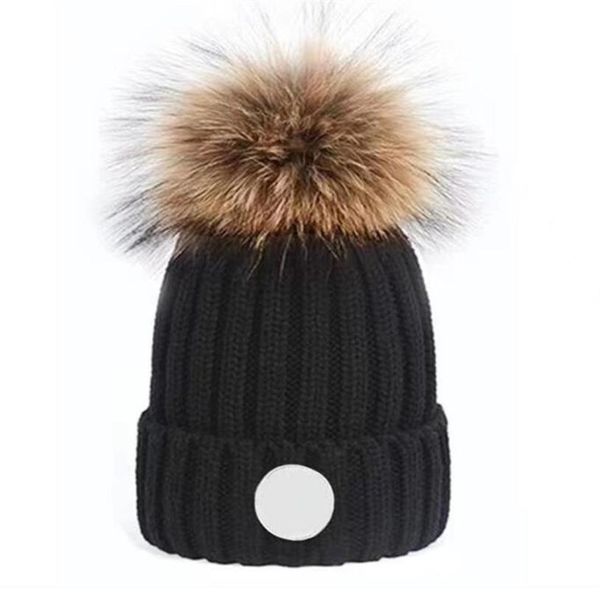 

adults thick warm winter hat for women soft stretch cable knitted pom poms beanies hats womens skullies beanies girl ski cap beanie cap244q, Blue;gray