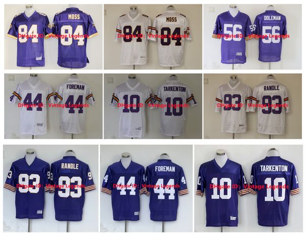 

throwback football jersey 84 randy moss alan page fran tarkenton chuck foreman paul krause alan page 28 adrian peterson john randle chris do, Black;red