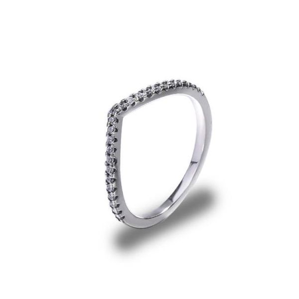 

polished wishbone ring 18k yellow gold plated rings original box for pandor, Silver