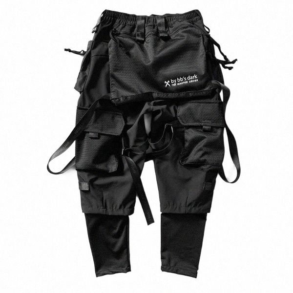 

men's pants men's pants techwear cargo men black japanese streetwear jogger 14wk#